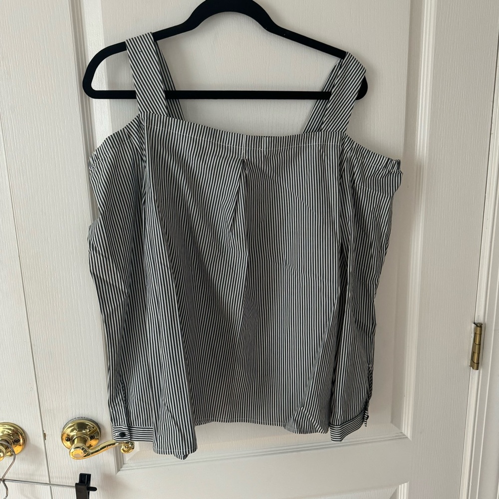 Off the shoulder stripe top